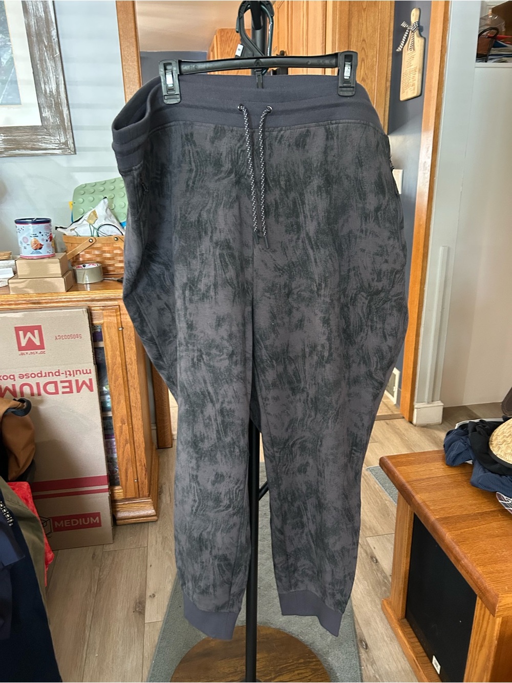 Dark Gray Tie-Dye Jogger Pants